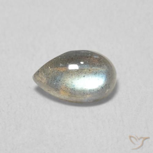 0.50ct 天然 マルチカラー ラブラドライト, 洋梨の形, 半透明