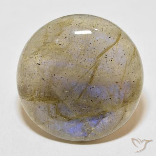 30.47ct 天然 マルチカラー ラブラドライト, ラウンド, 半透明