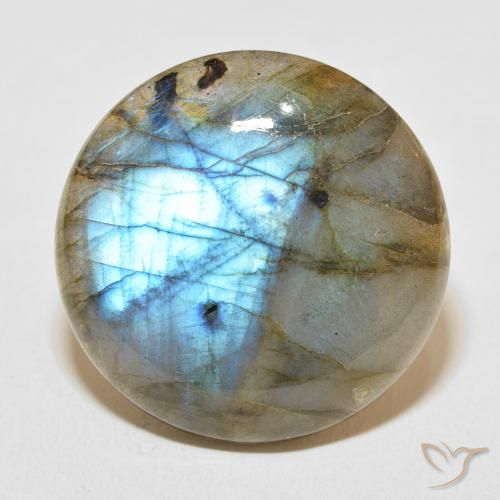 35.82ct 天然 マルチカラー ラブラドライト, ラウンド, 半透明
