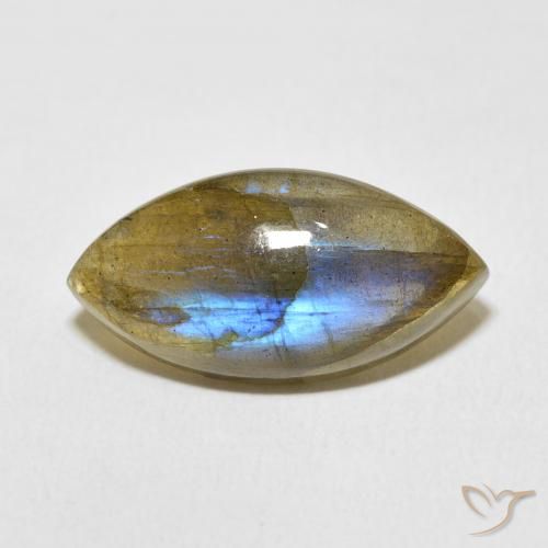 9.13ct 天然 マルチカラー ラブラドライト, マーキーズ, 半透明