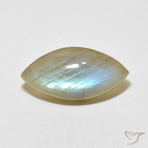 9.70ct 天然 マルチカラー ラブラドライト, マーキーズ, 半透明