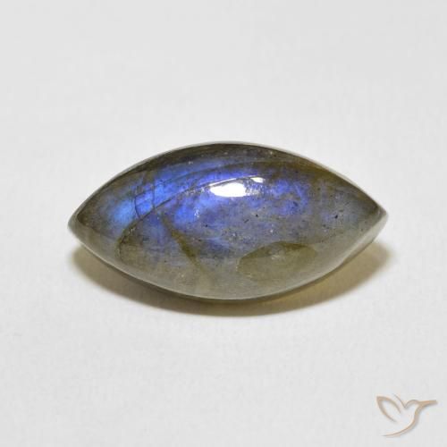 11.00ct 天然 マルチカラー ラブラドライト, マーキーズ, 半透明