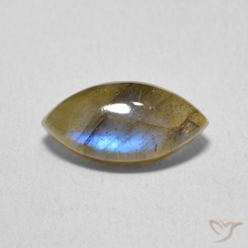 2.54ct 天然 マルチカラー ラブラドライト, マーキーズ, 半透明