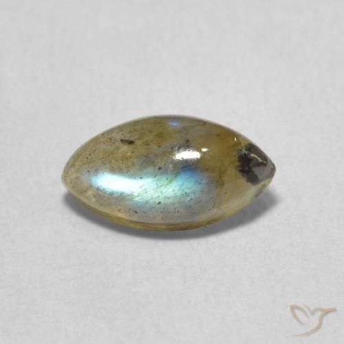 1.66ct 天然 マルチカラー ラブラドライト, マーキーズ, 半透明