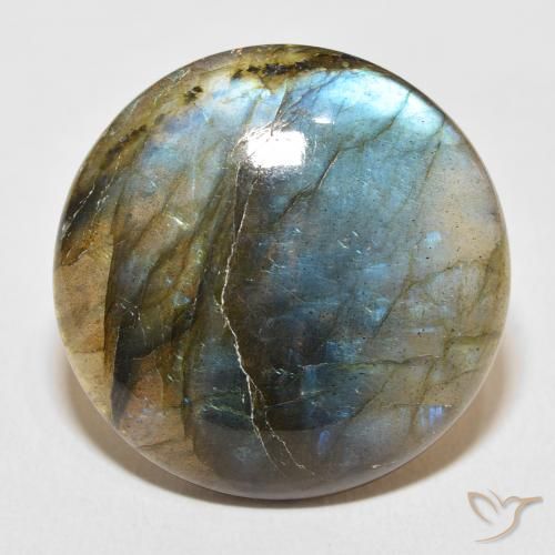 32.38ct 天然 マルチカラー ラブラドライト, ラウンド, 半透明