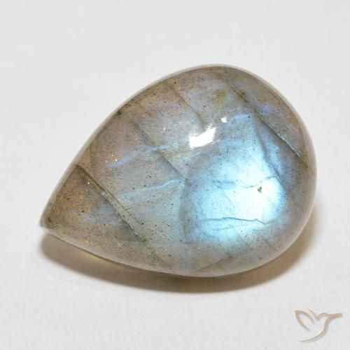 16.83ct 天然 マルチカラー ラブラドライト, 洋梨の形, 透明/半透明