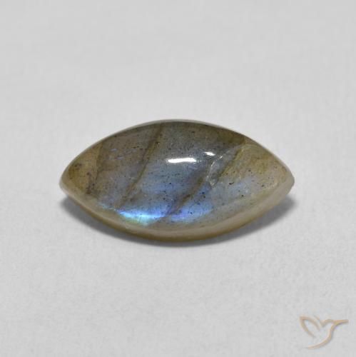 3.83ct 天然 マルチカラー ラブラドライト, マーキーズ, 半透明