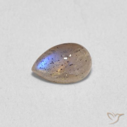 0.52ct 天然 マルチカラー ラブラドライト, 洋梨の形, 半透明