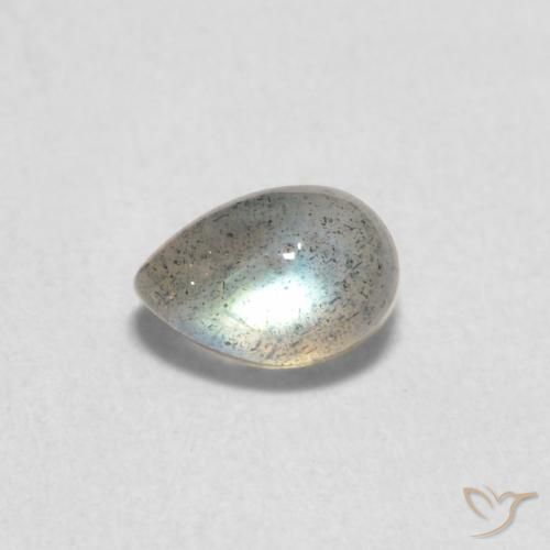0.80ct 天然 マルチカラー ラブラドライト, 洋梨の形, 半透明