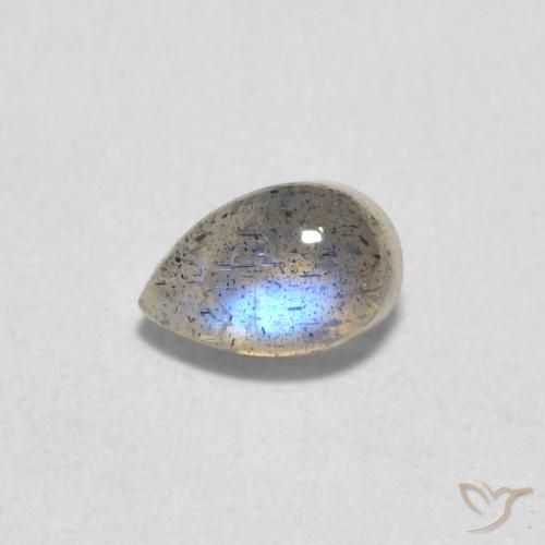 0.58ct 天然 マルチカラー ラブラドライト, 洋梨の形, 半透明