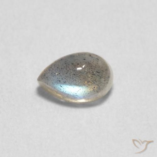 0.78ct 天然 マルチカラー ラブラドライト, 洋梨の形, 半透明