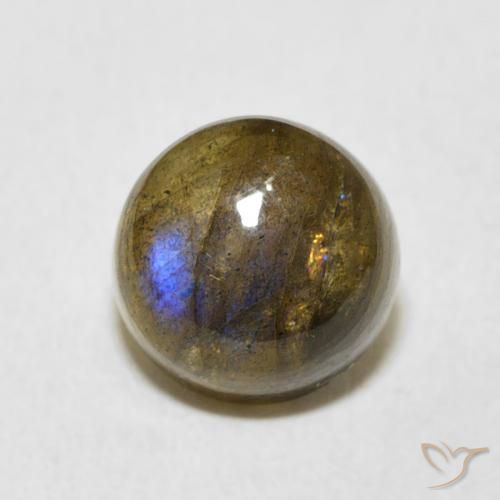 2.54ct 天然 マルチカラー ラブラドライト, ラウンド, 半透明
