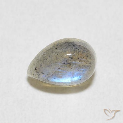 0.56ct 天然 マルチカラー ラブラドライト, 洋梨の形, 半透明