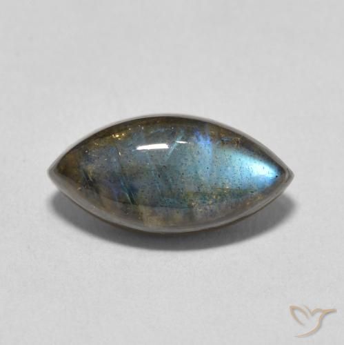 3.91ct 天然 マルチカラー ラブラドライト, マーキーズ, 半透明