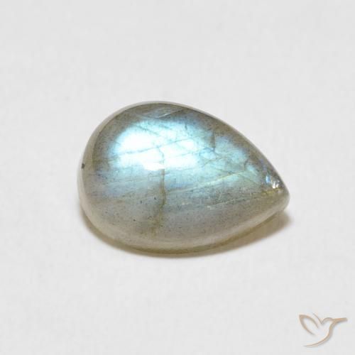 2.40ct 天然 マルチカラー ラブラドライト, 洋梨の形, 半透明