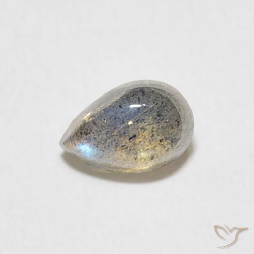 0.51ct 天然 マルチカラー ラブラドライト, 洋梨の形, 半透明