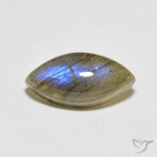 3.69ct 天然 マルチカラー ラブラドライト, マーキーズ, 半透明