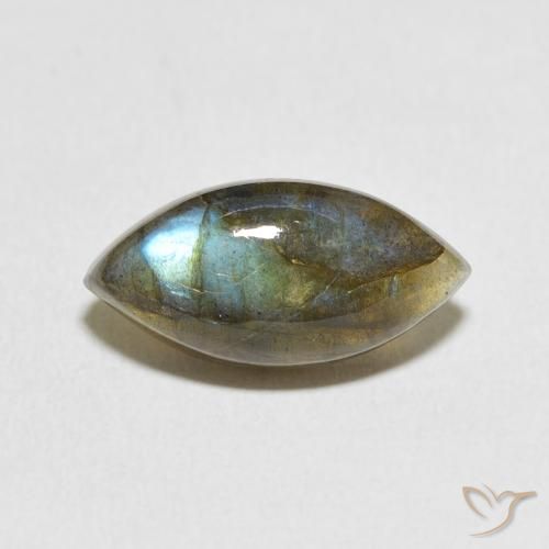 5.28ct 天然 マルチカラー ラブラドライト, マーキーズ, 半透明