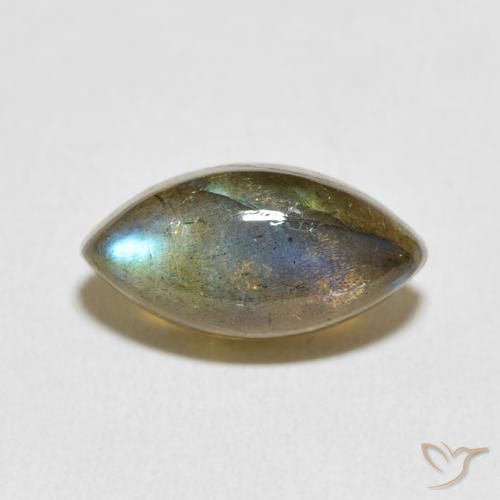5.66ct 天然 マルチカラー ラブラドライト, マーキーズ, 半透明