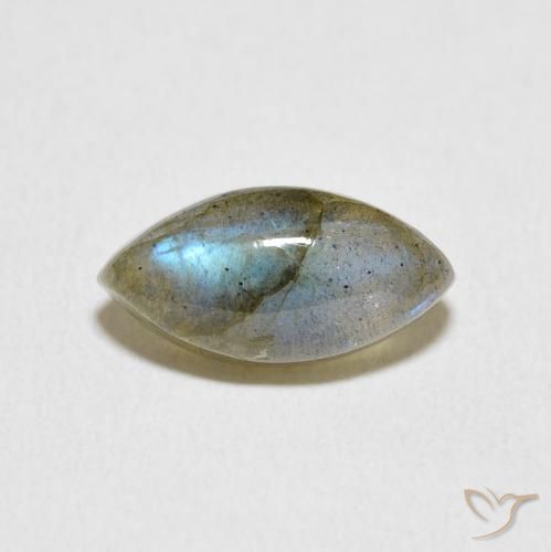 3.95ct 天然 マルチカラー ラブラドライト, マーキーズ, 半透明
