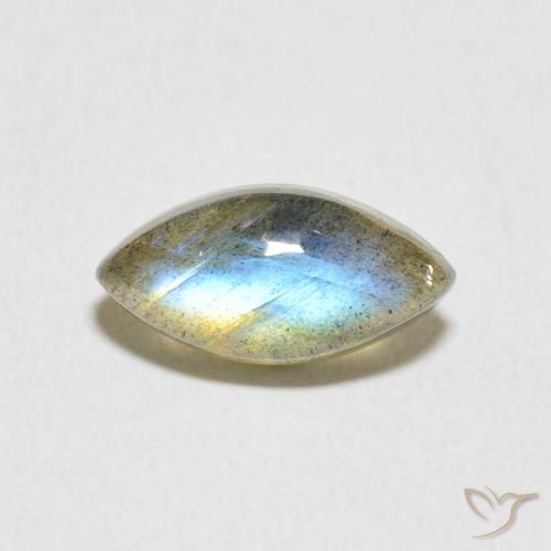 2.45ct 天然 マルチカラー ラブラドライト, マーキーズ, 半透明
