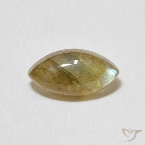 1.45ct 天然 マルチカラー ラブラドライト, マーキーズ, 半透明