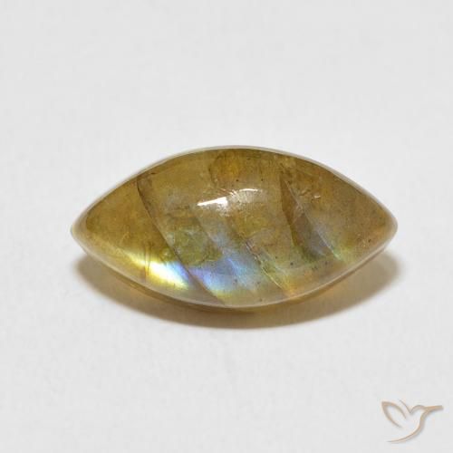 5.61ct 天然 マルチカラー ラブラドライト, マーキーズ, 半透明
