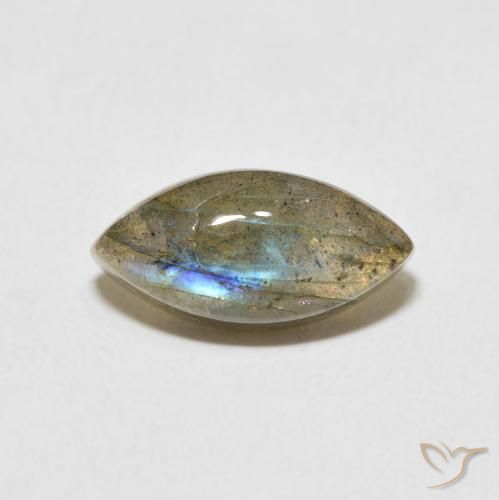 3.82ct 天然 マルチカラー ラブラドライト, マーキーズ, 半透明