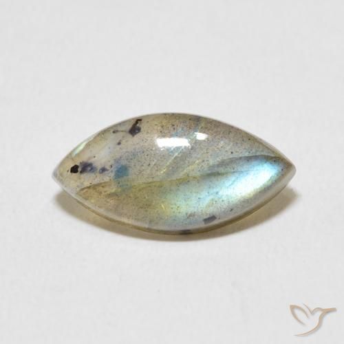 4.56ct 天然 マルチカラー ラブラドライト, マーキーズ, 半透明