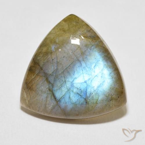 13.86ct 天然 マルチカラー ラブラドライト, トリリオン, 半透明