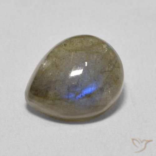 3.62ct 天然 マルチカラー ラブラドライト, 洋梨の形, 半透明