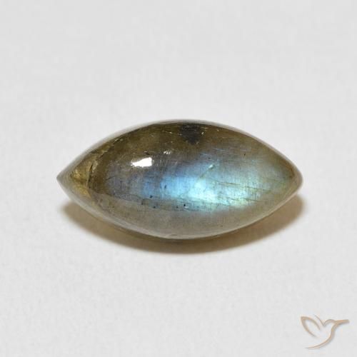 5.45ct 天然 マルチカラー ラブラドライト, マーキーズ, 半透明