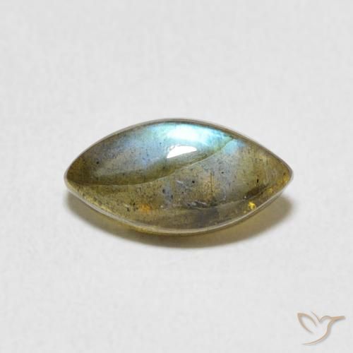 1.32ct 天然 マルチカラー ラブラドライト, マーキーズ, 半透明