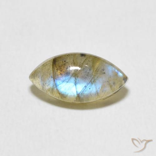 1.59ct 天然 マルチカラー ラブラドライト, マーキーズ, 半透明