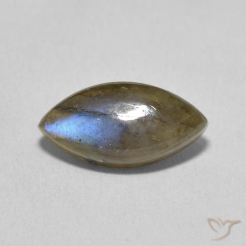 3.31ct 天然 マルチカラー ラブラドライト, マーキーズ, 半透明