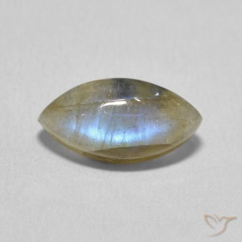 2.37ct 天然 マルチカラー ラブラドライト, マーキーズ, 半透明
