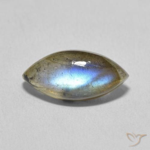 3.35ct 天然 マルチカラー ラブラドライト, マーキーズ, 半透明