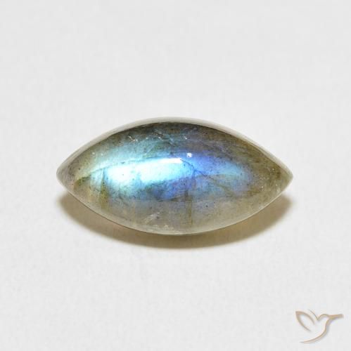 5.28ct 天然 マルチカラー ラブラドライト, マーキーズ, 半透明