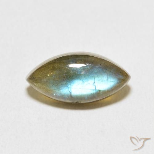 3.99ct 天然 マルチカラー ラブラドライト, マーキーズ, 半透明
