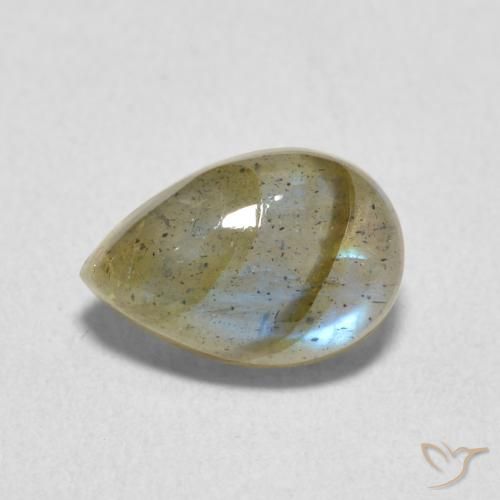 2.33ct 天然 マルチカラー ラブラドライト, 洋梨の形, 半透明