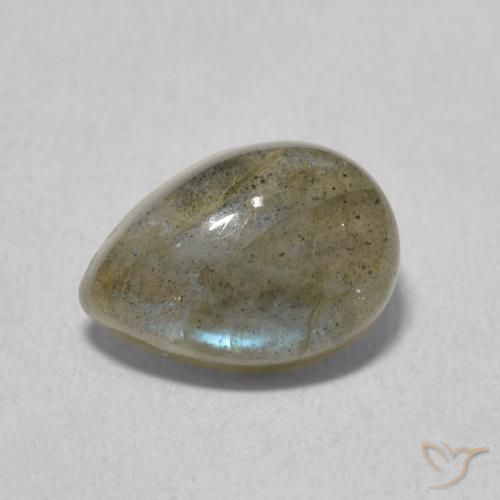 2.42ct 天然 マルチカラー ラブラドライト, 洋梨の形, 半透明