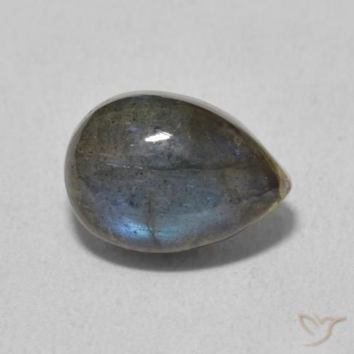 2.68ct 天然 マルチカラー ラブラドライト, 洋梨の形, 半透明