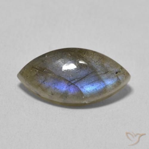 4.91ct 天然 マルチカラー ラブラドライト, マーキーズ, 半透明