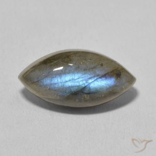 5.37ct 天然 マルチカラー ラブラドライト, マーキーズ, 半透明