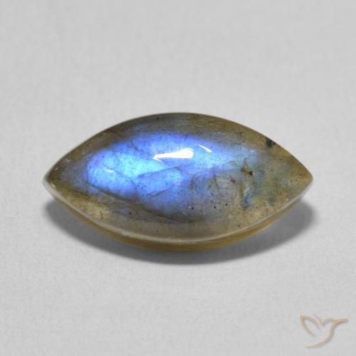 5.38ct 天然 マルチカラー ラブラドライト, マーキーズ, 半透明