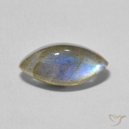3.27ct 天然 マルチカラー ラブラドライト, マーキーズ, 半透明