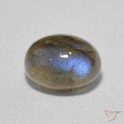 1.72ct 天然 マルチカラー ラブラドライト, 楕円形, 半透明