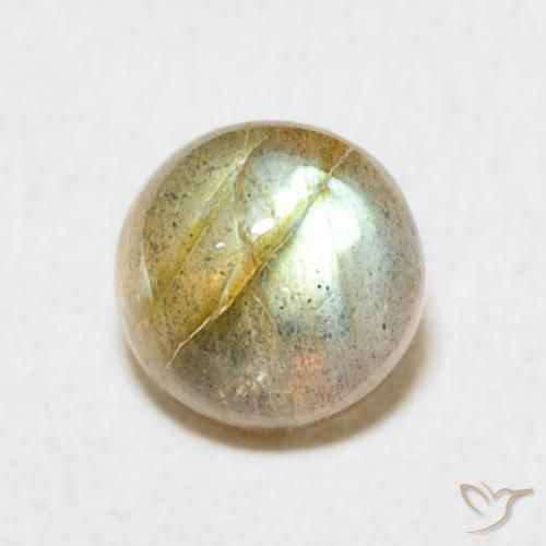 1.66ct 天然 マルチカラー ラブラドライト, ラウンド, 半透明