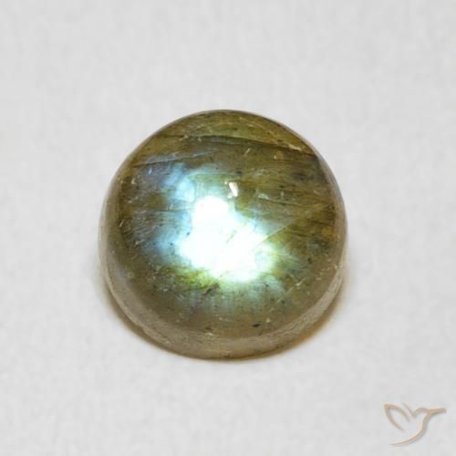 1.77ct 天然 マルチカラー ラブラドライト, ラウンド, 半透明