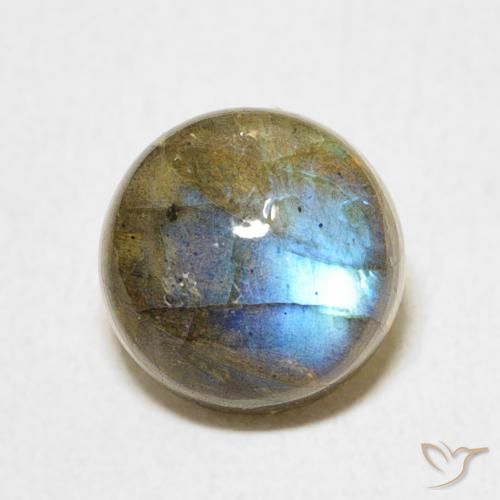 2.87ct 天然 マルチカラー ラブラドライト, ラウンド, 半透明